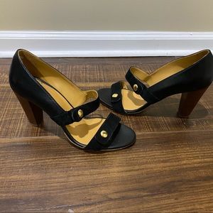 Sezane sandals High Camille Black heels sz 40 9